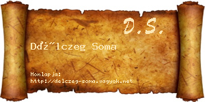 Délczeg Soma névjegykártya